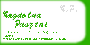 magdolna pusztai business card